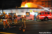 LAFD crews on scene of the fire.