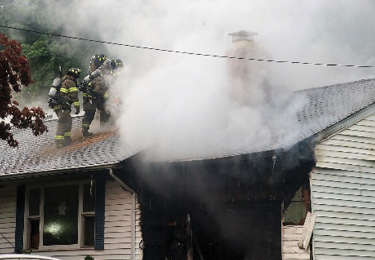 If the vent hole does not have a direct pathway to the fire, it will not be effective in aiding the extinguishment effort. (Photo by Michael Carenza Jr.)