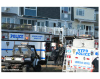 Police presence during the water rescue operations.