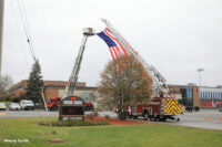 Another shot of flag and apparatus