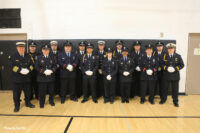 Firefighters attending the LODD funeral