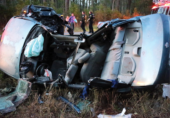 The crash scene on April 16, 2014. [Photo by Virginia Beach (VA) Fire Department Multi-Media Specialist Kirk Kellerhalls.] 