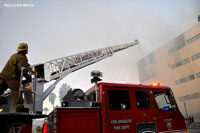 City of Los Angeles (CA) firefighters responded to this fire in a commercial structure.