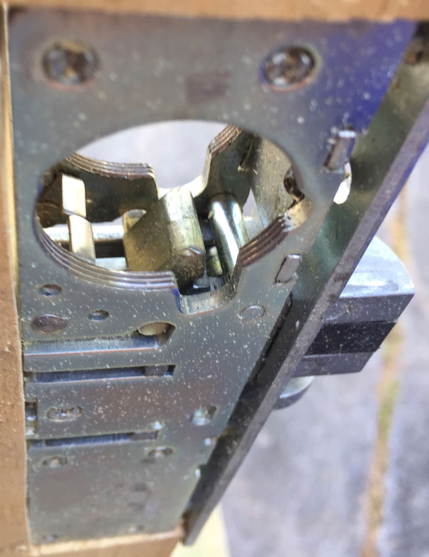 Mortise lock sliding mechanism