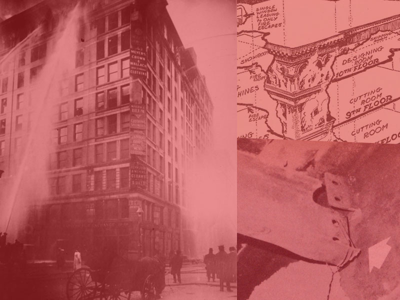 Triangle Shirtwaist fire and One Meridian Plaza fire photos