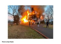 Massive flames at a house fire