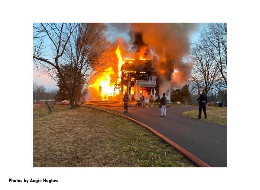 Massive flames at a house fire