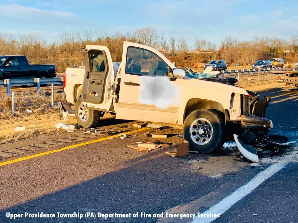 Another view of a vehicle involved in the motor vehicle crash