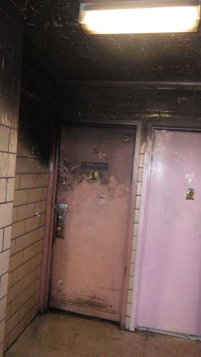 Hallway outside NYC fire