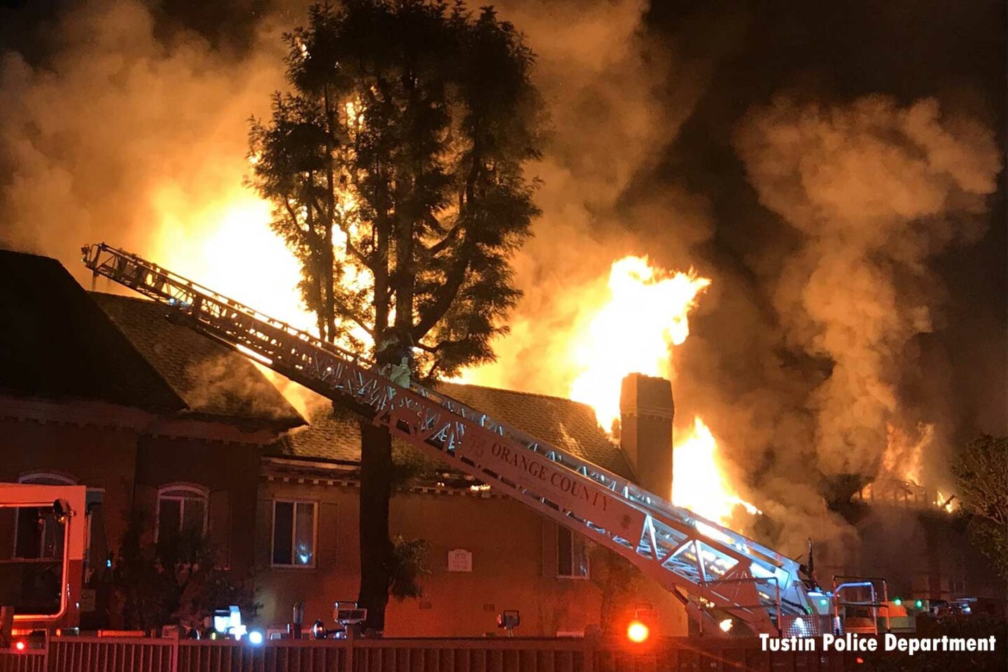 Fire at Tustin (CA) apartment building