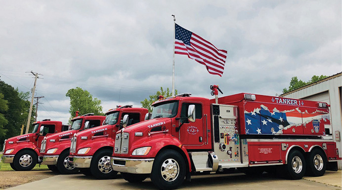 The Quitman (LA) Fire Department has in service four FOUTS BROS. tankers. 