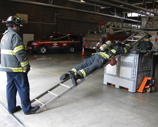 firefighter training drill