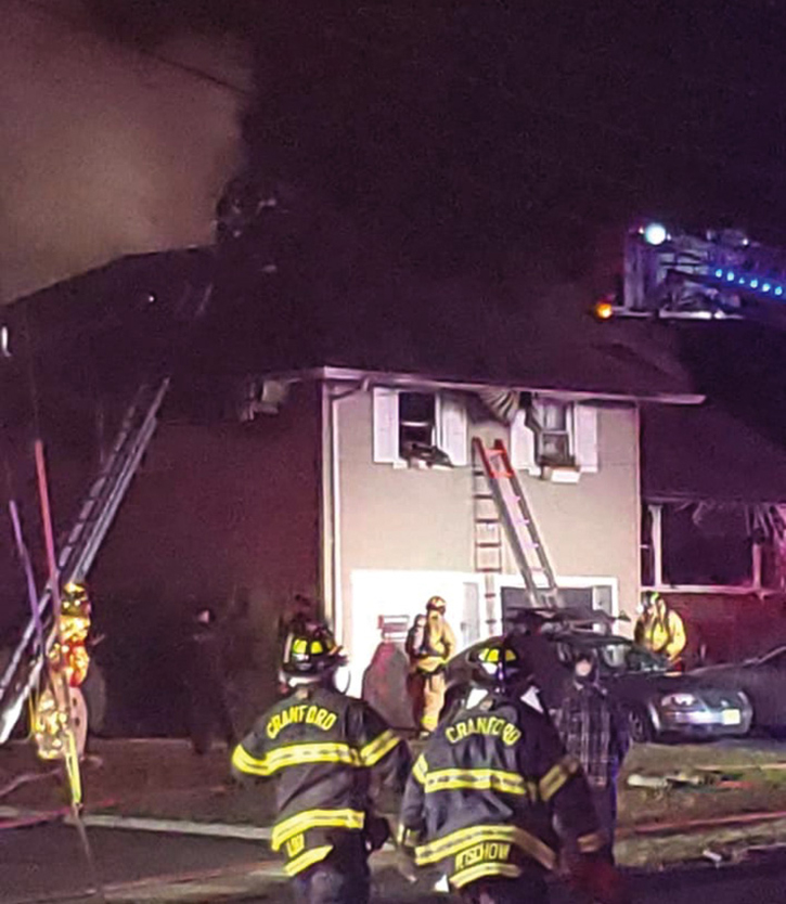 Truck companies used ground ladders to access the roof for vertical ventilation. Additional ladders were used to vent windows on Division 2. Later in the operation, these ladders were repositioned as egress points for crews still operating inside.