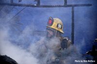 LAFD firefighter with smoke