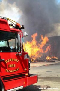 Photos: Detroit Pallet Yard Fire