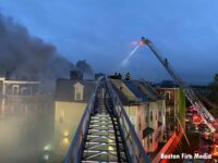 A view across a Boston aerial ladder