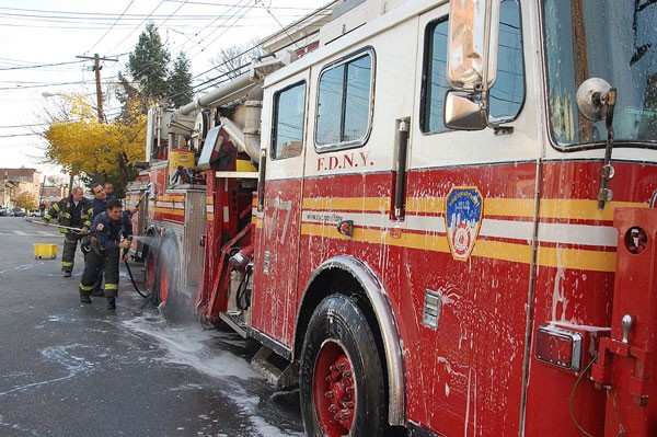 Cleaning an FDNY rig