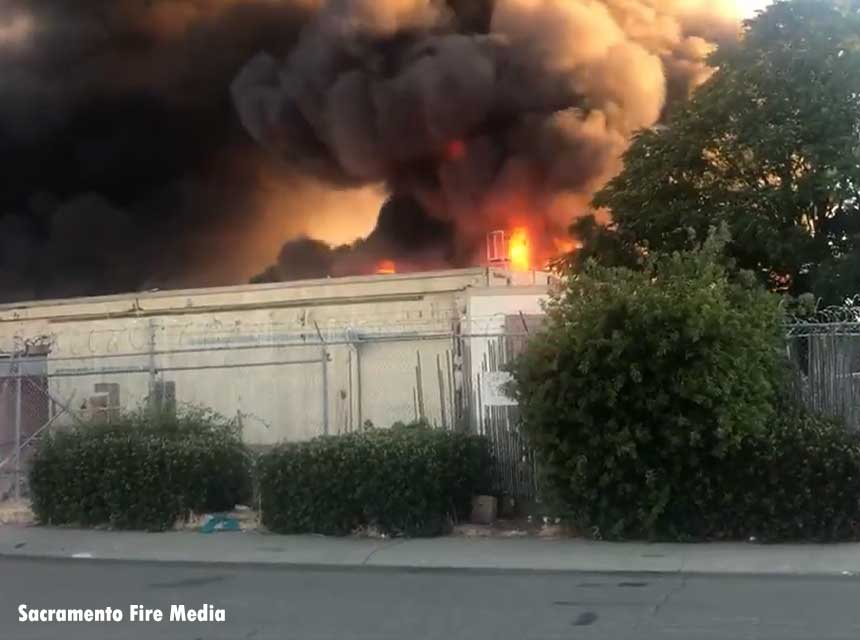 Sacramento warehouse fire