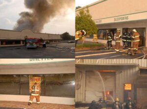 Firefighters respond to the Charleston Sofa Super Store Fire