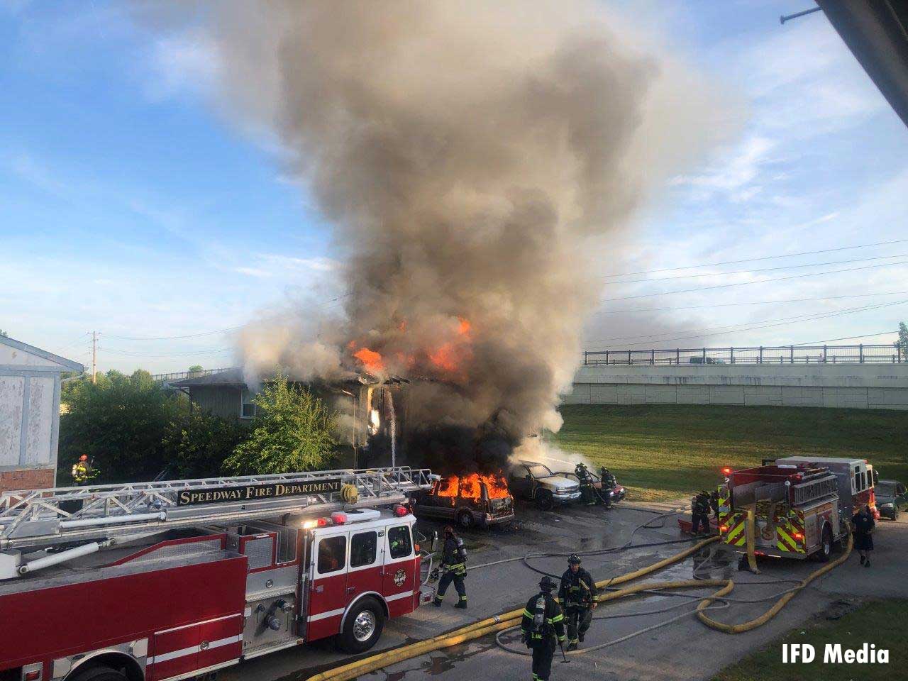 Units on scene at fatal apartment fire