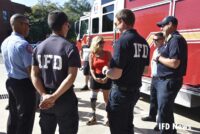 The female boater thanks Indianapolis firefighters