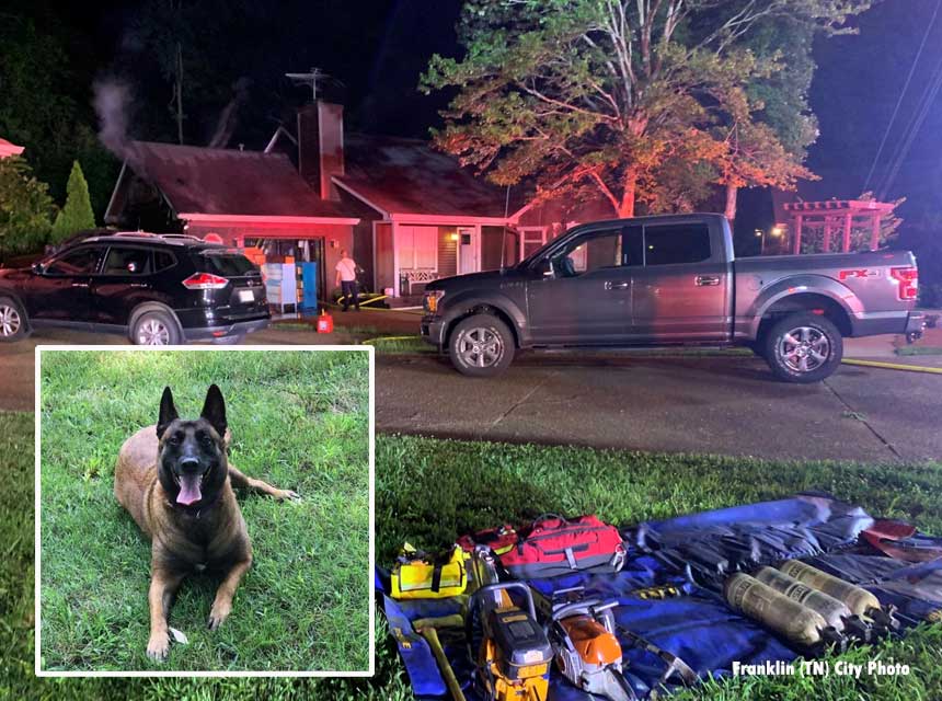 House fire with hero dog in Tennessee