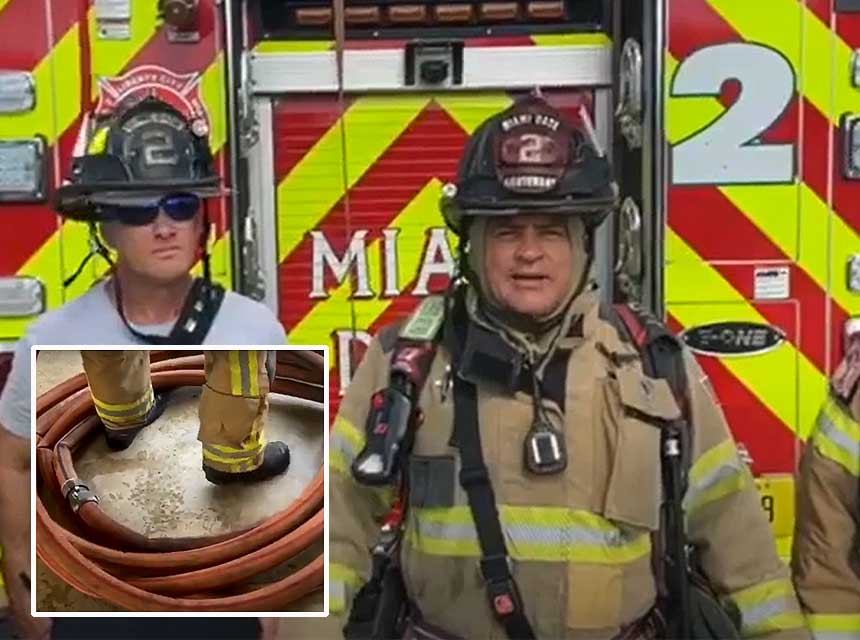 Shane Pyle and company of Miami-Dade Fire Rescue