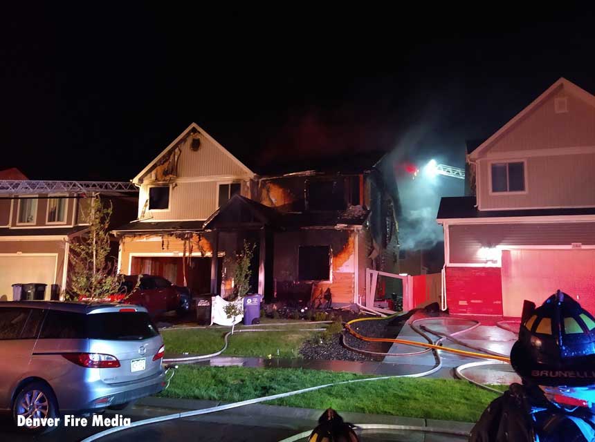 Scene of a fatal house fire in Denver