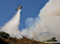 Helicopter drop on Lake Fire