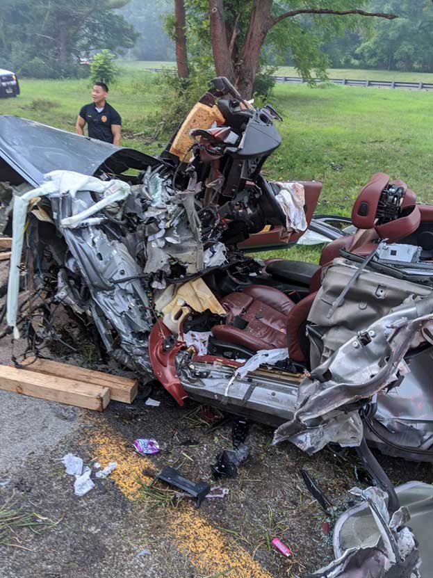 Damage to vehicle at Allamuchy crash