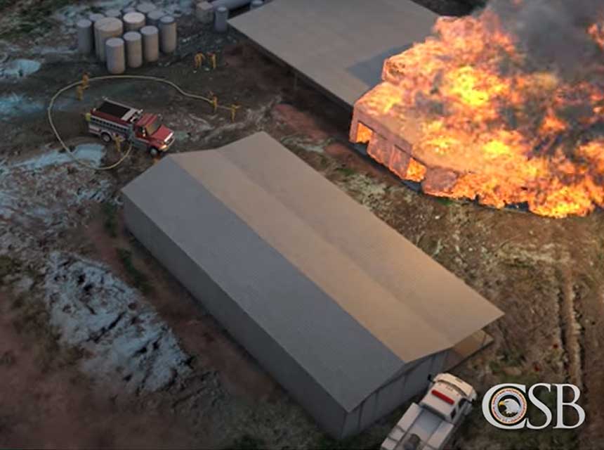 Still from CSB video on West, Texas, explosion