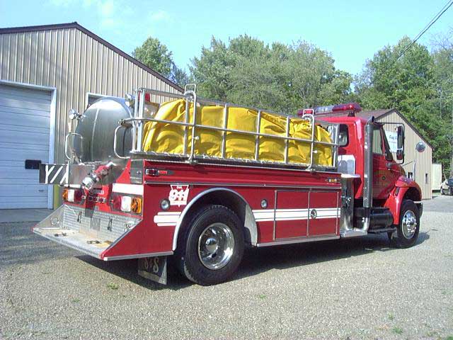 Fire apparatus side view