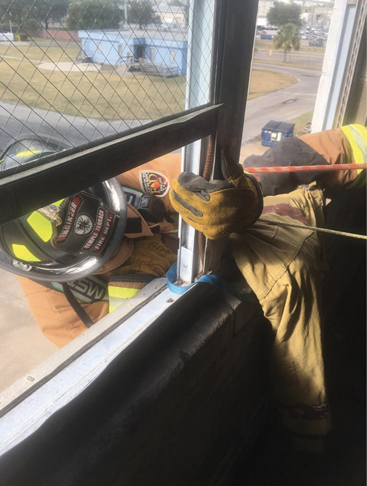 Some windows are narrow and difficult to exit. You may have to remove the sash. If time permits, smash out the window with a striking tool.