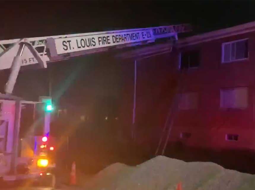 St. Louis apartment fire rescue