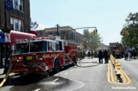 FDNY apparatus at fire scene