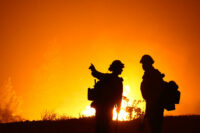 Firefighters at California wildfire