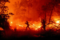 Firefighters at California wildfire