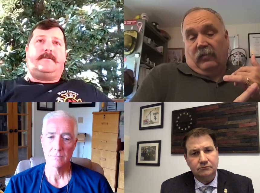 Sam Villani, Nick DeLia, Frank Ricci, and Bobby Halton