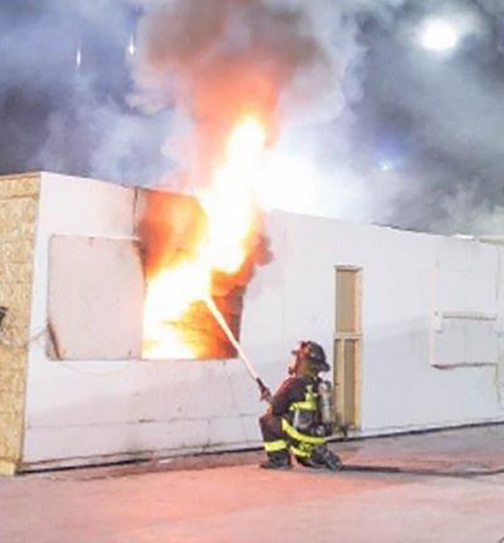 Example of transitional fire attack.