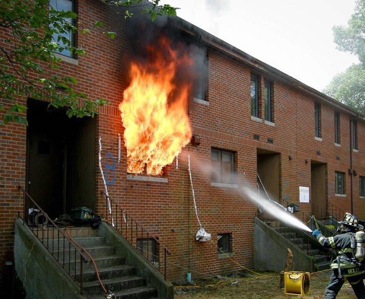 Consider an initial transitional attack and eaves attack to gain knockback, to cool the compartment, and to slow or stop fire travel into the attic through the soffit.