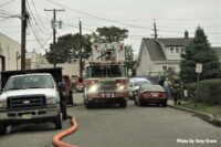 Fire apparatus in the middle of a street