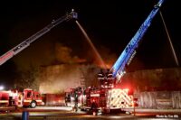 Multiple aerial streams in use at Hammond fire