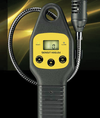 This explosive gas detector uses a metal oxide sensor, reads very low levels of many explosive gases, and automatically switches from ppm to percent LEL.