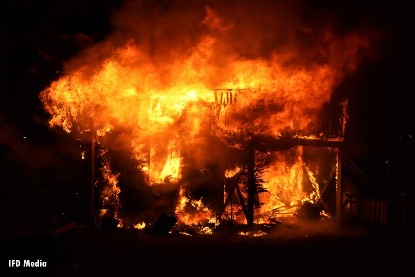 Raging inferno in Indiana where firefighters struggled with water supply