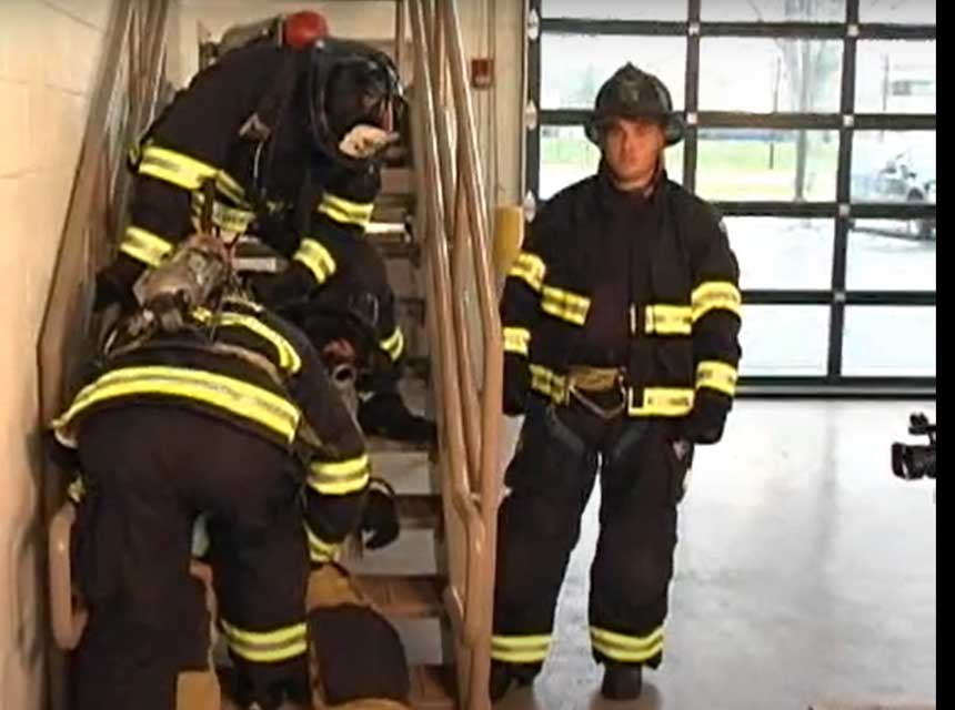 Dan DiRenzo on removing a down firefighter via interior stairs