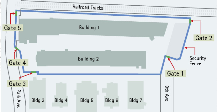 Updated Site Plan with New Temporary Access Gates