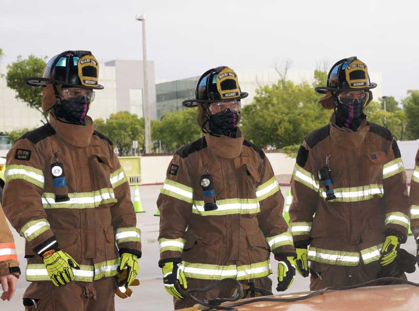 Miami-Dade fire recruits in masks