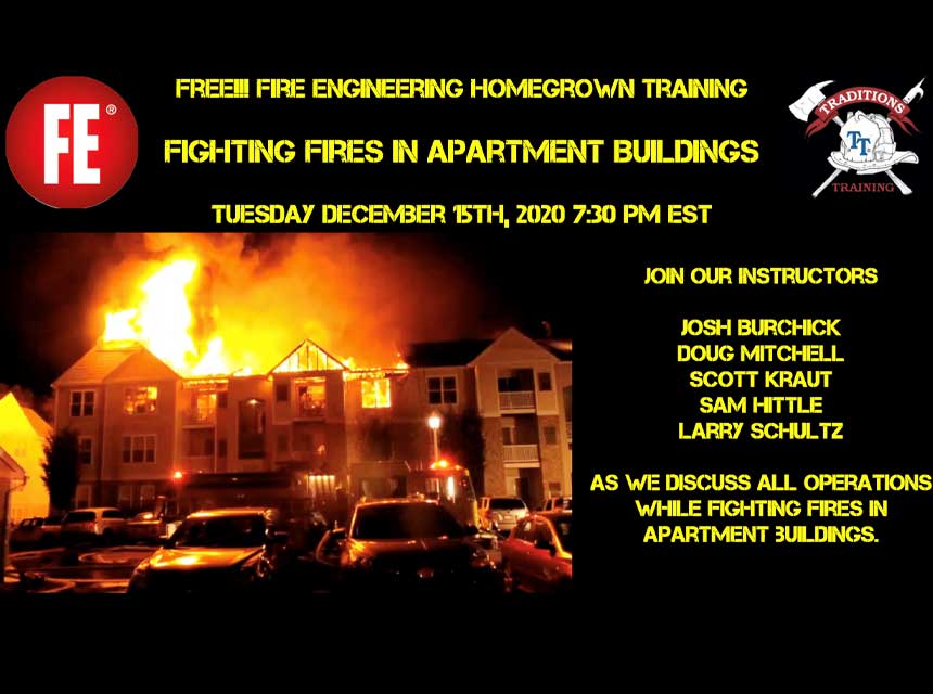 Traditions Training on apartment fires