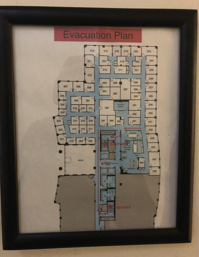 The building’s evacuation plan and floor map help in determining the stairwell where most occupants may be evacuating when considering the most strategic staging for the RITs. It also prepares RITs for confusing floor layouts and the locations of alternative exits.