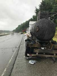 Hazmat incident on roadway